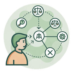 Operator strategy and risk analysis icon
